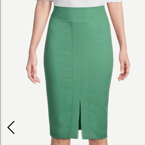 Ann Taylor Dresses & Skirts - Ann Taylor Green Stitched Pencil Skirt